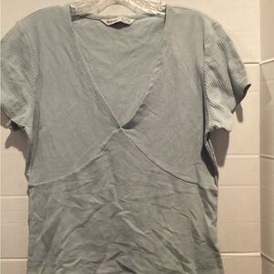 Ladies Bluenotes Soft Blue Short Sleeve blouse size x large